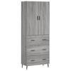 VidaXL Highboard Sonoma Grey 69.5x34x180 Cm Engineered Wood 3195865