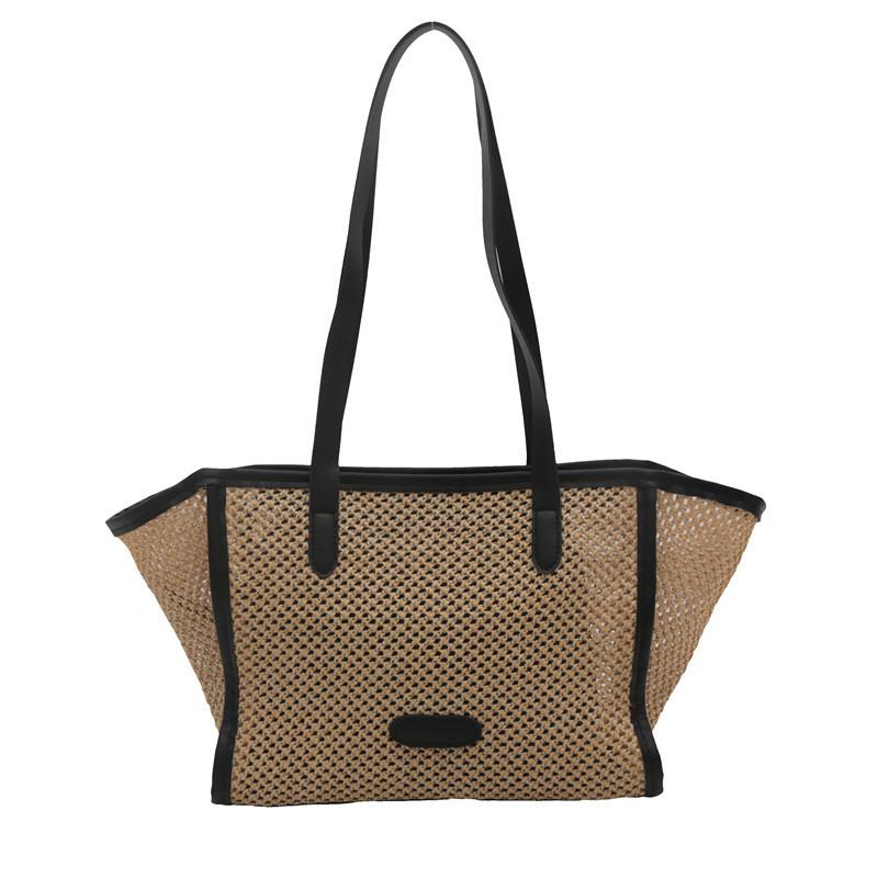 Fashionable Big Size Women's Woven Tote Bag With Chic Design For Daily Use