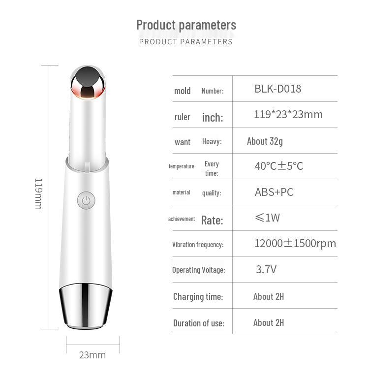 Cross-Border Eye Massager: Vibration, Heating, Essence Import - Reduces Dark Circles