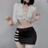 Sex Underwear Hollow Small Skirt Secretary Dress Cosplay Lace-up Breast Pure Desire Uniform