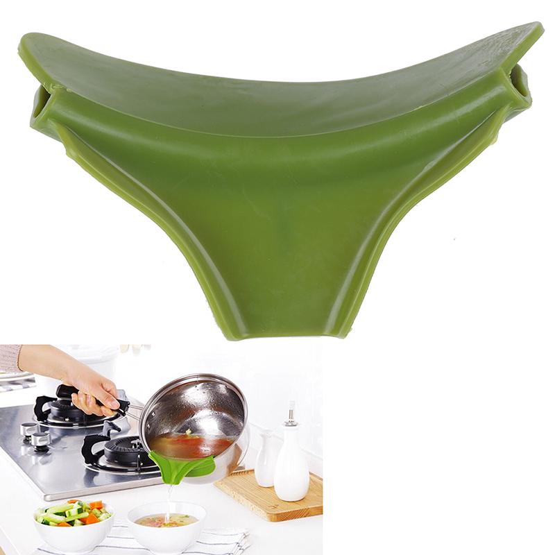 1Pc New Silicone Soup Funnel Kitchen Gadget Tools Water Deflector Tool