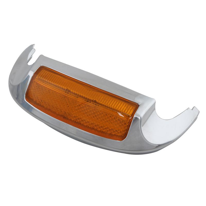 Motorcycle Accessory Front Fender Tip Light Chrome Mudguard Light ABS Plastic For Electra Glide Ultra Limited FLHTK 2014-2023