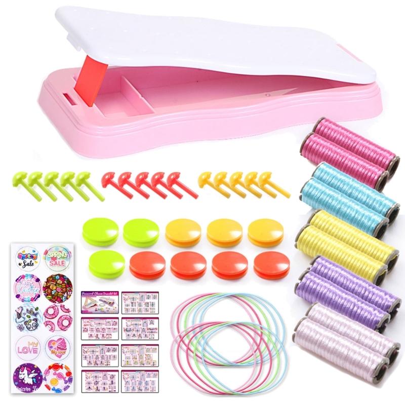 

Bracelets Making Set DIY Bracelets Craft Kid Girls Jewellery Making Birthday 1 рожевий