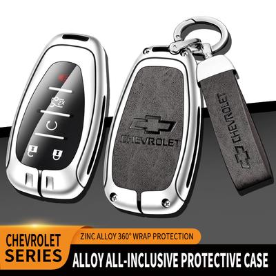 Zinc Alloy Leather Car Key Cover Case for Aveo Bolt Onix Cruze Spark Cavalier Colorado Lacetti Traverse Silverado