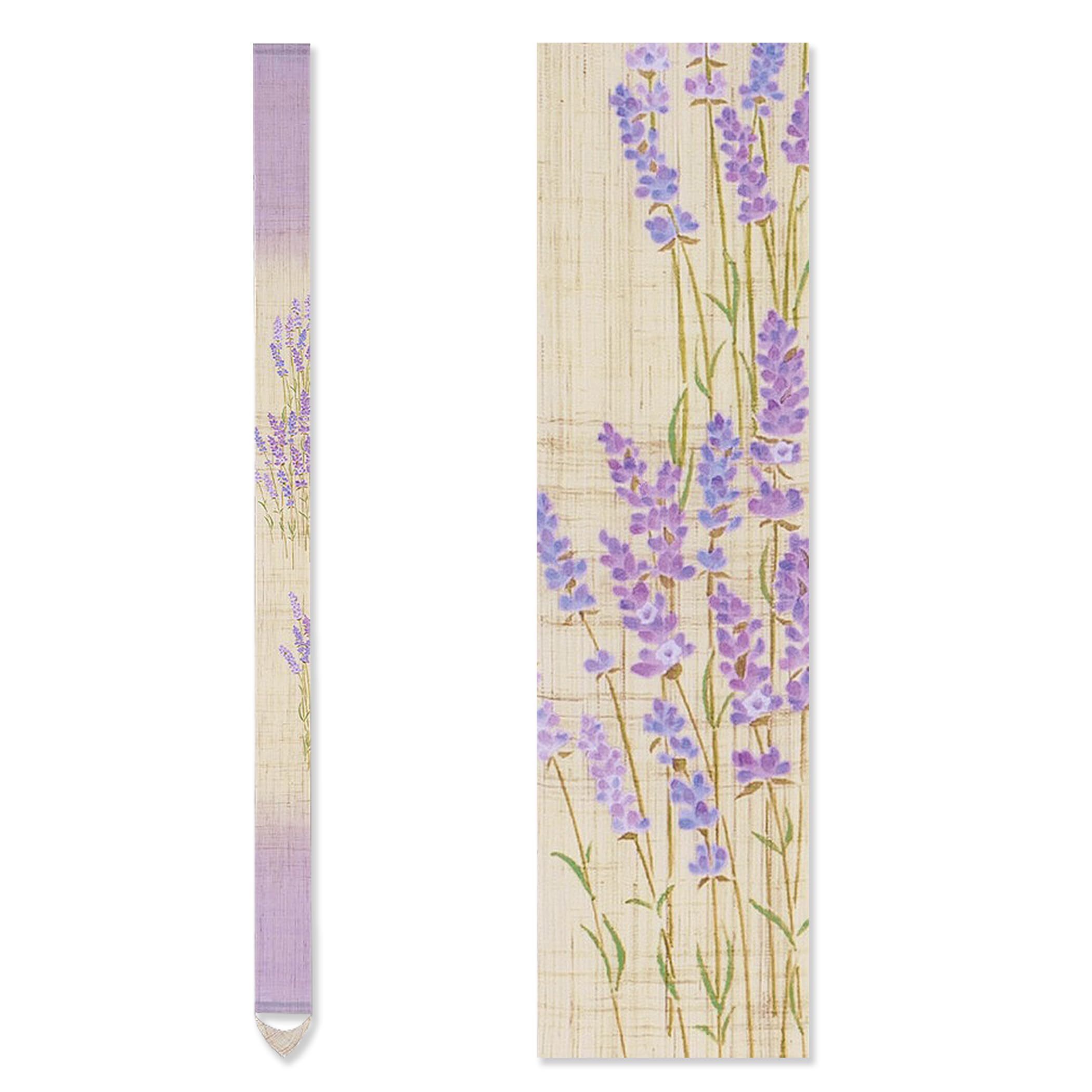 Kyoto Rakushian Narrow Tapestry Luciel Japan 10 x 170cm Linen Fabric Tapestry Hanging Scroll Interior Display Japanese Modern [Lavender] / Approx.