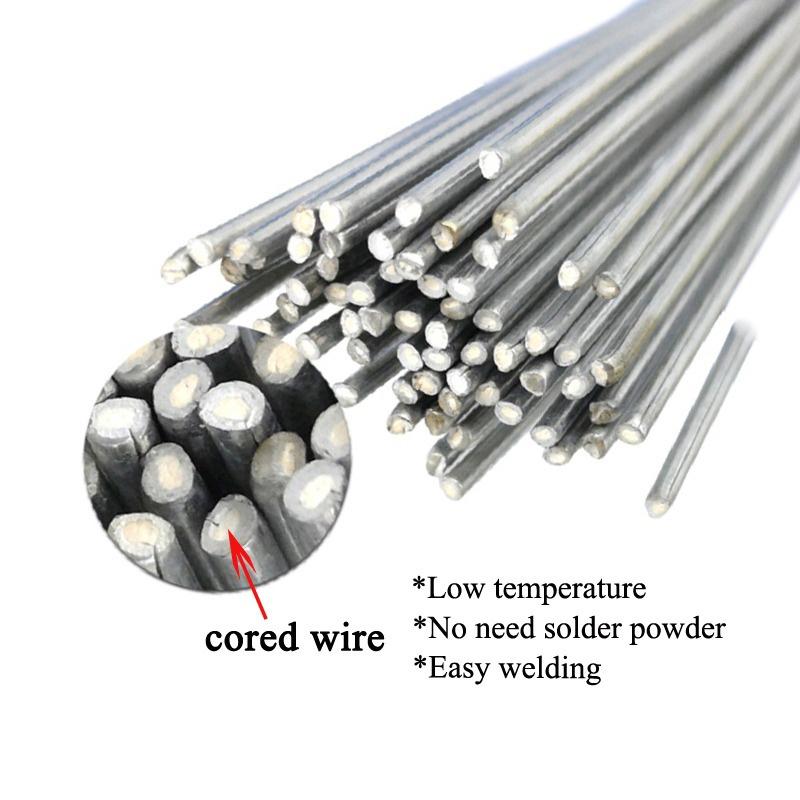 Niedertemperatur-Aluminium-Schweißstäbe 1,6/2/2,4 mm - Leicht schmelzend, kein Flussmittel erforderlich für Heimwerker-Reparaturen, Fülldraht-Lötstäbe