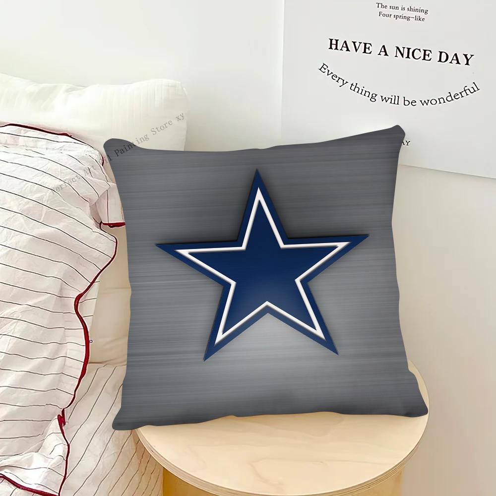 D-Dallas C-Cowboys Kissenbezug Modischer quadratischer Kissenbezug Schlafzimmer Sofa Zimmer Dekoration Freizeitkissenbezug