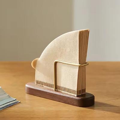 Supporto per filtro da caffè in legno per V60 Supporto per filtro in carta per carta a forma di ventaglio Accessori per caffè in casa Strumenti per baristi