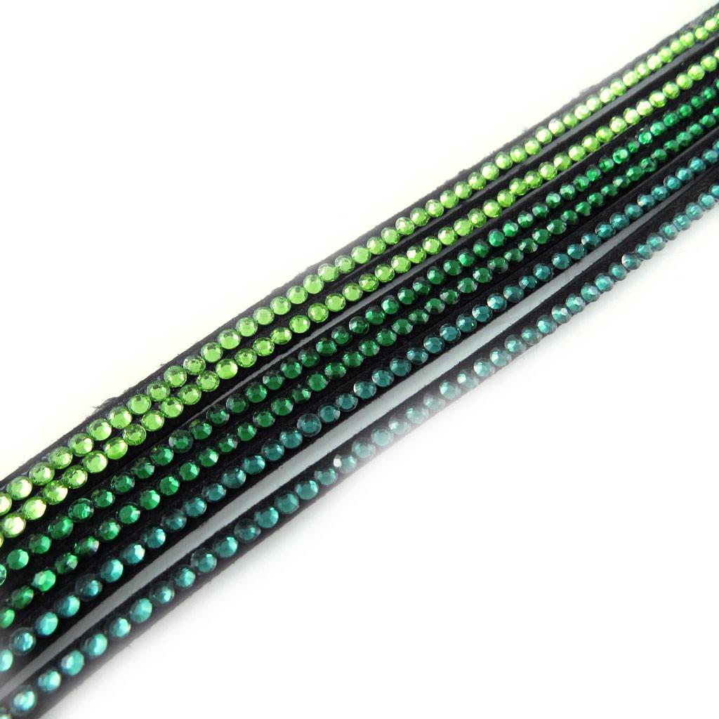 Les Trésors De Lily [L1573] - Bracelet Créateur 'Sissi' vert (2 tours)