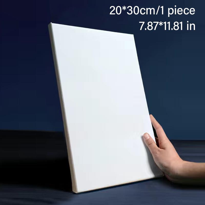 Panou de Desen din Pânză Albă, Cadru din Lemn cu Pânză de Bumbac, Potrivit Pentru Acrilic, Guașă, Practică de Pictură, Creație, Materiale de Artă, HB-05, 1 Bucată