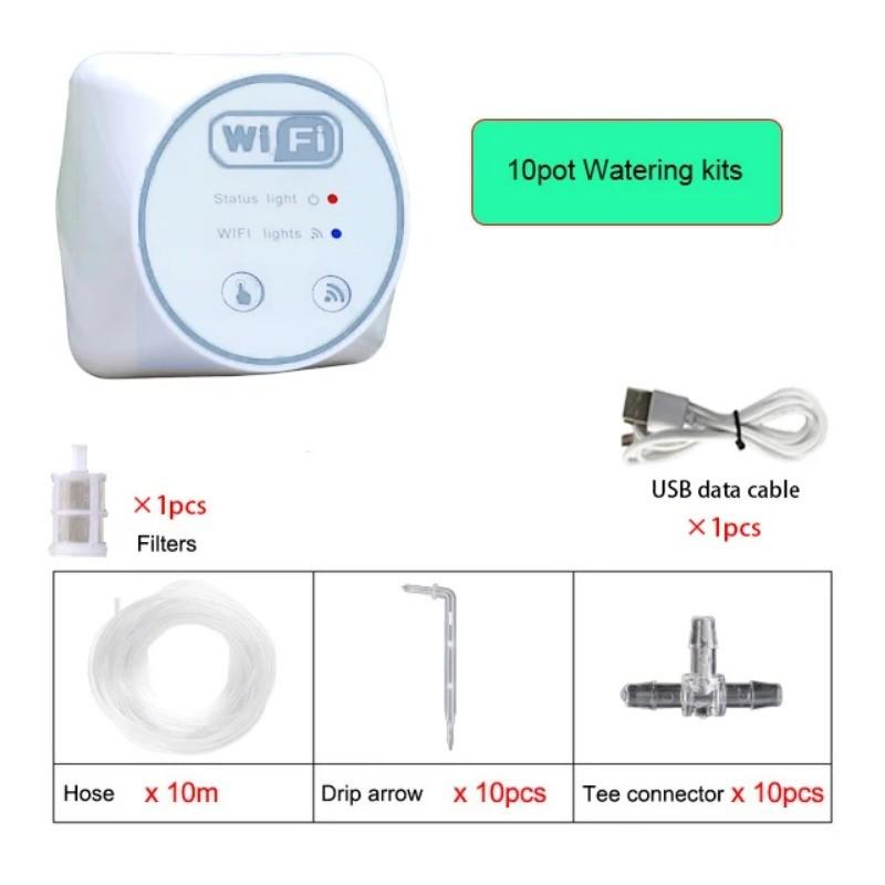 WiFi Smart Garden Irrigation Controller Plant Automatic Drip Irrigation System Remote Phone Control Watering Timer Device Set