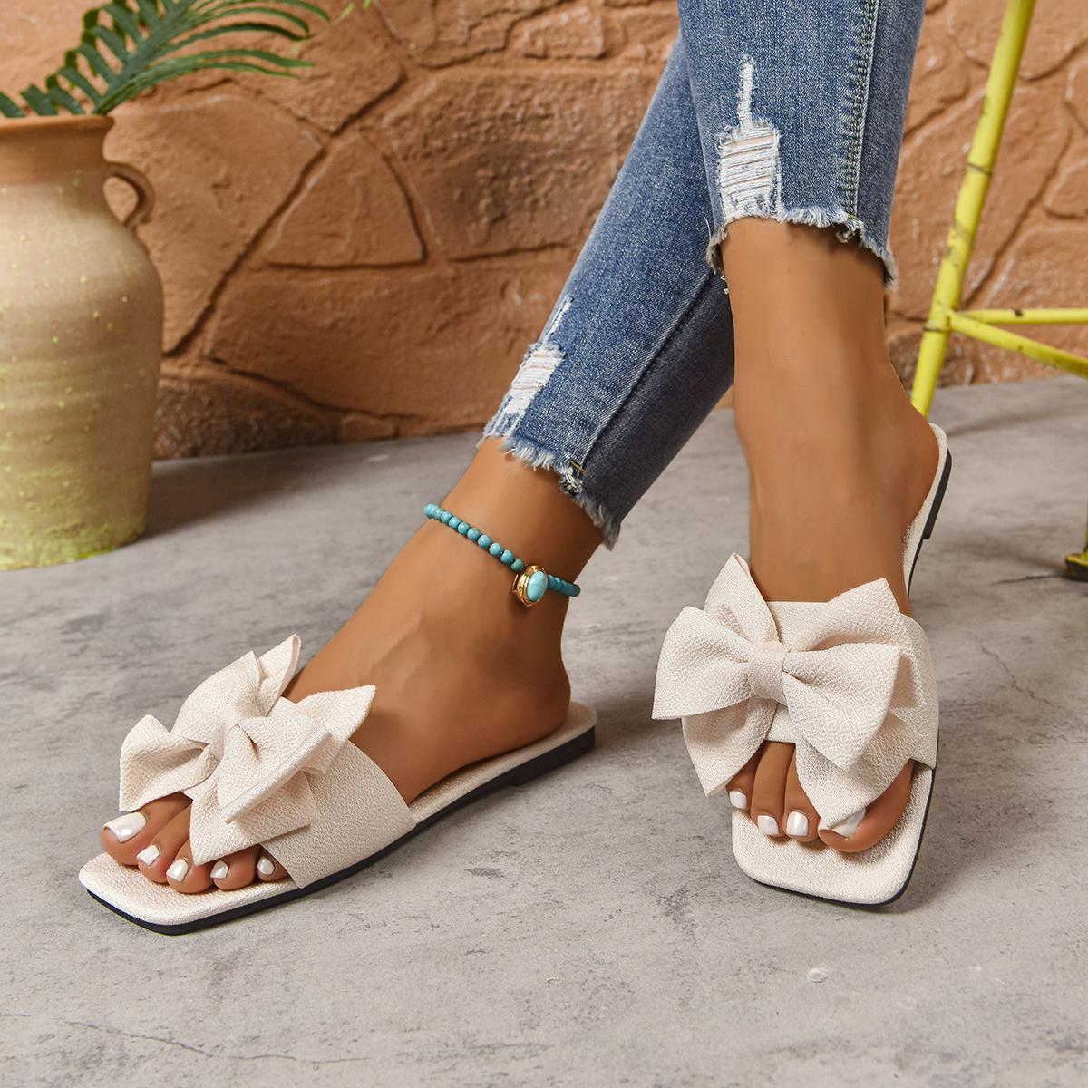 

Тапочки Женские Мягкая Подошва Легкие Белые Шлепанцы Женские Большого Размера Нескользящие Летние Сандалии Mujer 35 бежевый