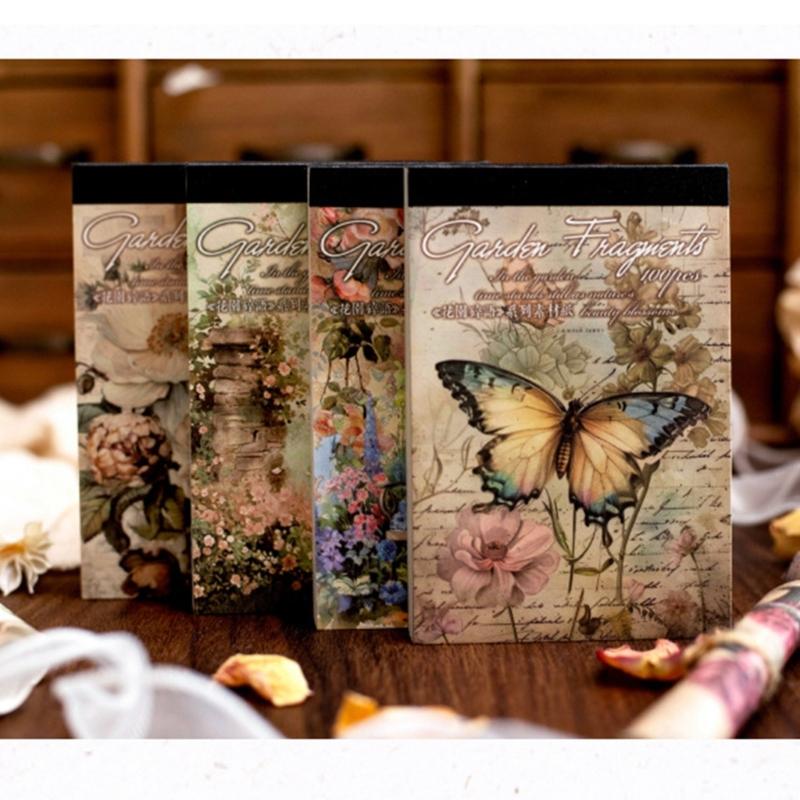 100 Sheets Scrapbooking Backgrounds Paper Aesthetic Decorative Paper for Journaling Card Making Gift Wrapping Decoration