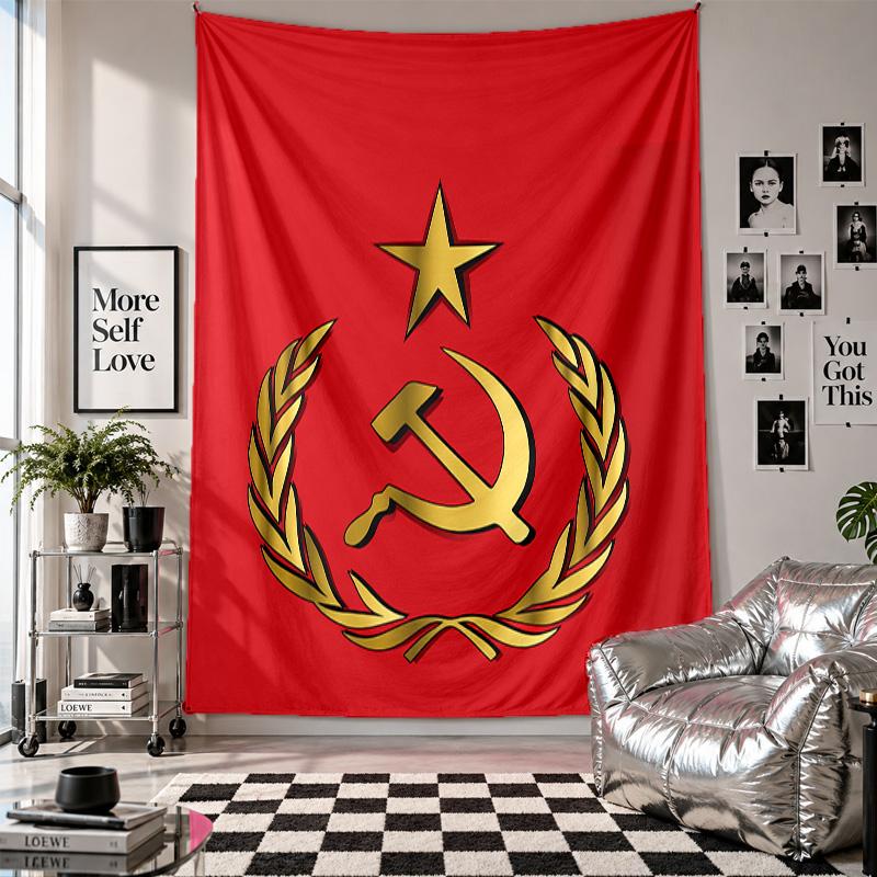 Wall TapestrySoviet Union Art Hanging Cloth Decorative Background Cover for Room Decoration