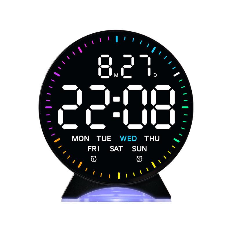 Modern Minimalist Led Alarm Clock With Night Light And Calendar For Bedroom Decor