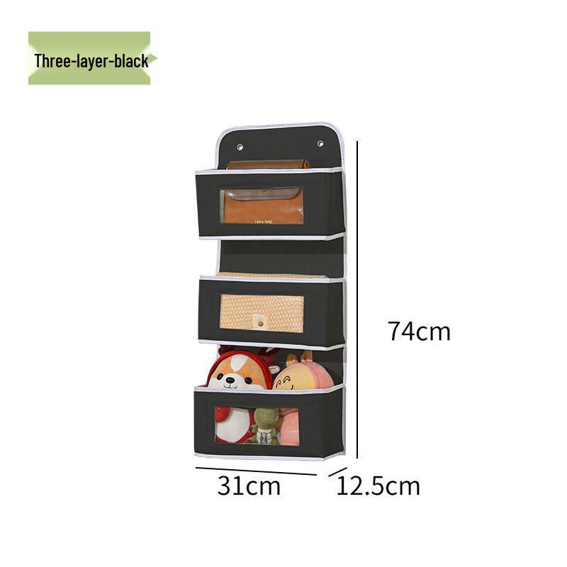 Wall-Mounted Fabric Hanging Organizer with Pockets - Essential Over-the-Door Storage for Dorms and Homes