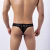 Męskie majtki bikini stringi przezroczyste koronkowe majtki stringi gejowska bielizna majtki bielizna Ropa Interior Hombre