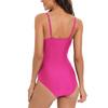 One Piece Swimsuit for Women with Padded Chest Support Wireless Design Solid Color Adjustable Straps Slim Fit Swimwear Beachwear