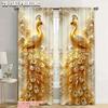 2pc,   Curtains Peacock (3) Versatile Polyester,Without Electricity Festive Wall Decor Perfect for Various Room Decor Aesthetic