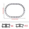 Oversized Size Option Constructing Block Bricks Train Tracks Crossover Parts Switch Straight Curved Duploes Accessories DIY Toy Perfect For Children