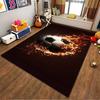Fiery Soccer Ball Pattern Carpet, Sports Themed Home Decor Stylish Suitable for use as an anti-slip for living room bedroom sofas