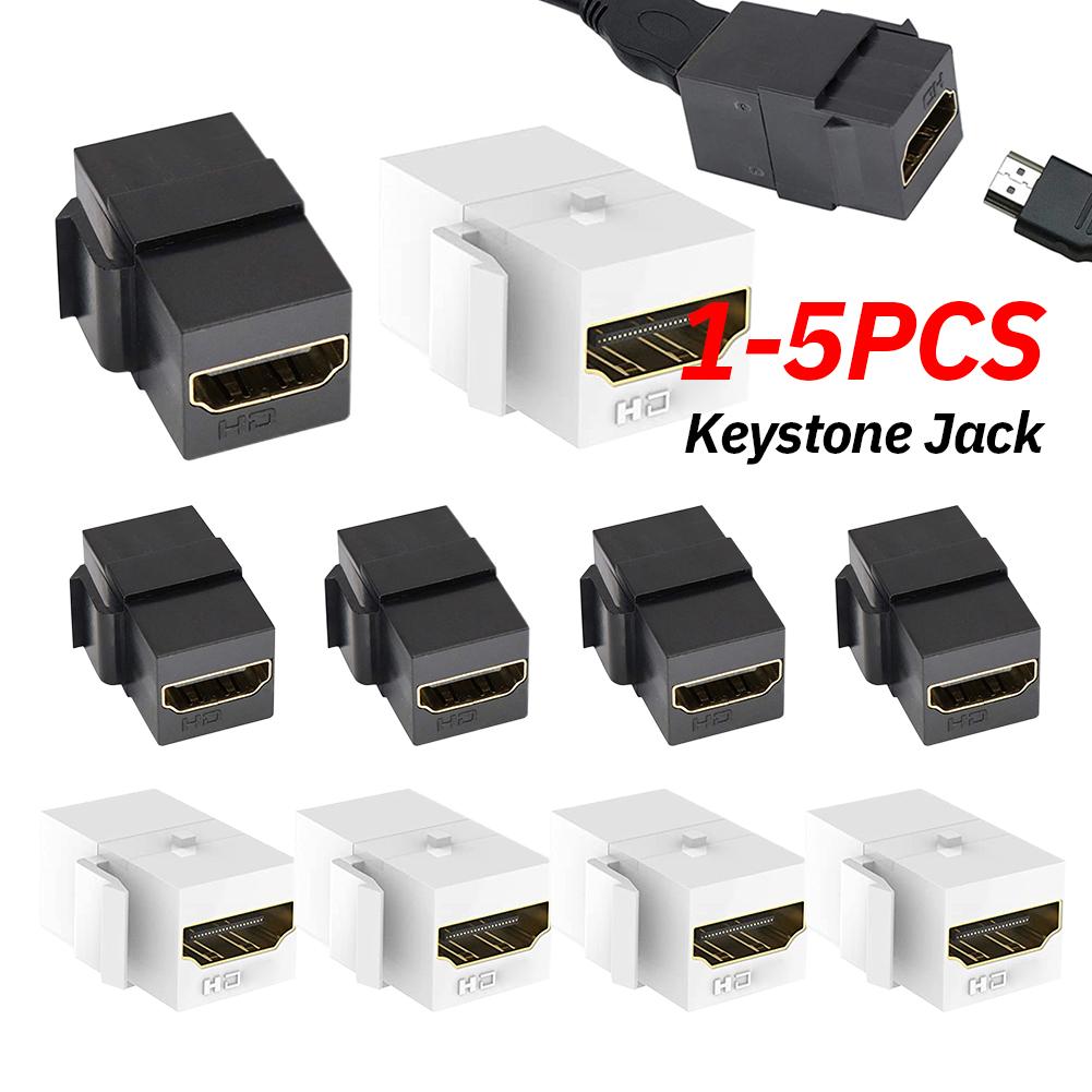 Female To Female Coupler Adapter HDMI-Compatible Snap-in Connector Socket Adapter Port for Wall Plate Outlet Panel