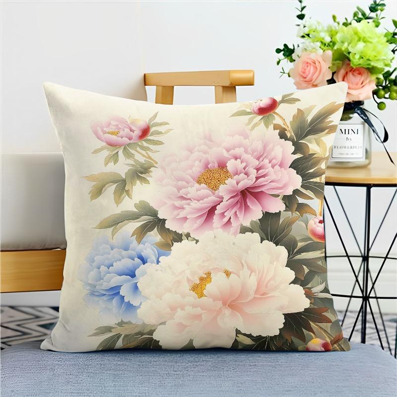 Beautiful Flower Pillowcase საერთო საცხოვრებლის დეკორაცია ოფისი მისაღები ოთახი სახლის ბალიშის ქეისი