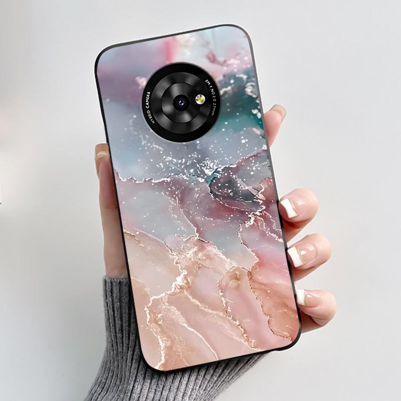 New Unique Cartoon Design Soft Silicone Black Casing For TCL Suixuetang M1 Fluffy Kitten Pattern Shockproof Protective Cover