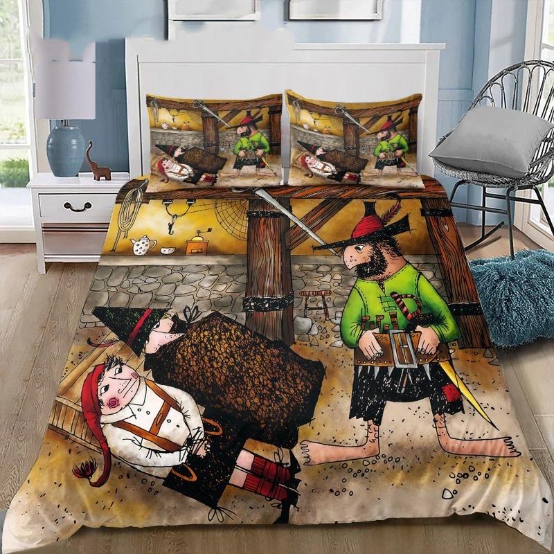 Der Rauber Hotzenplotz Bedding Set Kasperl Duvet Cover Set German Cartoon Kids Bedding With Pillowcases 50x75cm Customizable Siz