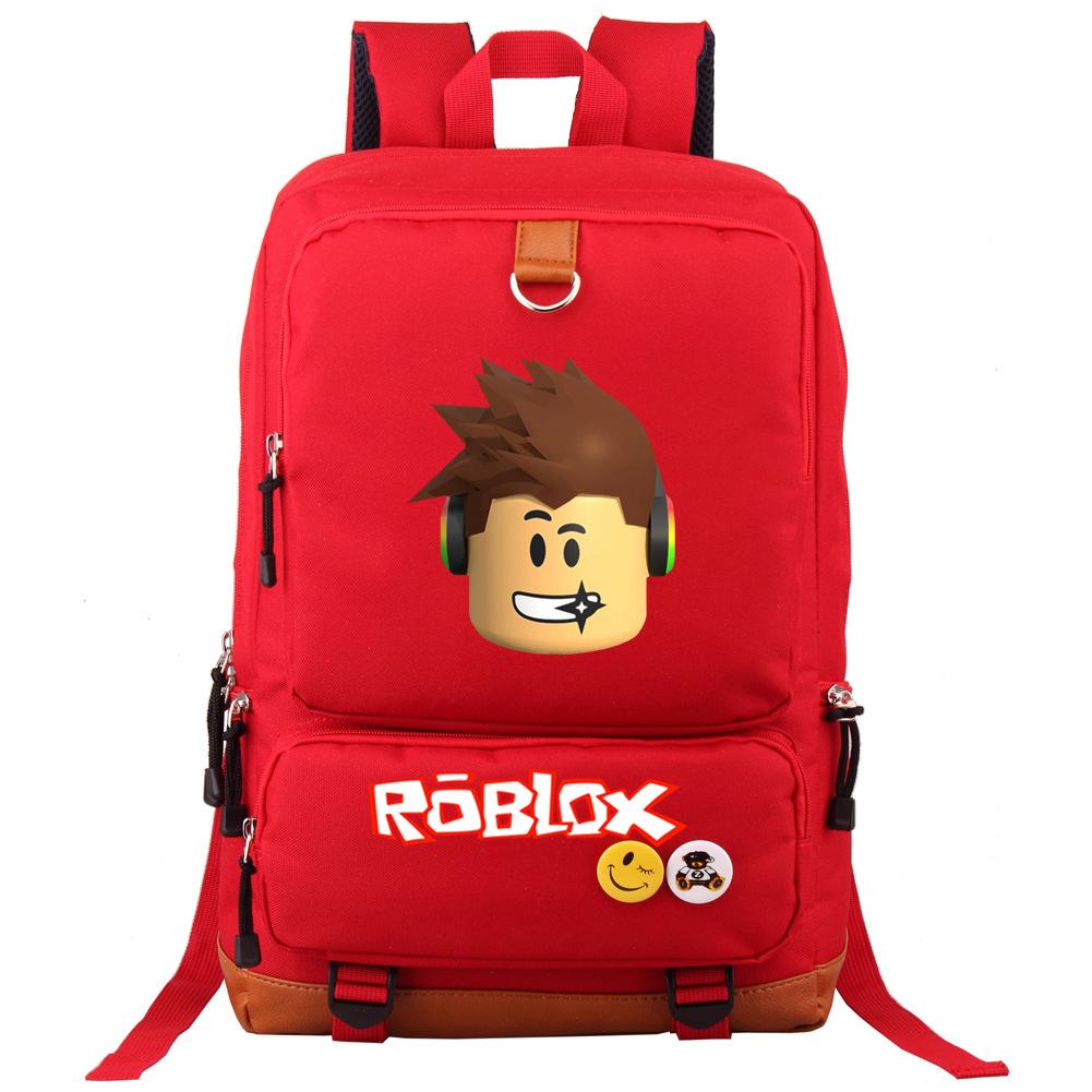 Virtual World Roblox Backpack Men'S And Women'S Travel Bag Computer Bag Student School Bag Anime Cartoon Backpack