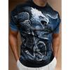 Summer Round Neck Eagle Graphic 3D Print Top Fashionable Casual Short Sleeved Men's T-shirts