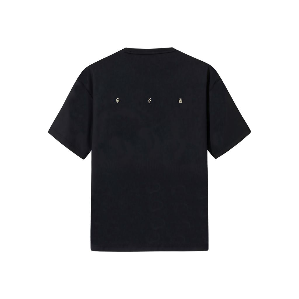 Anta Kyrie Series Basketball Splatter Style Classic Simple Comfortable Casual Round Neck Pullover Loose Short Sleeve T-Shirt Unisex Tops 172621109-4