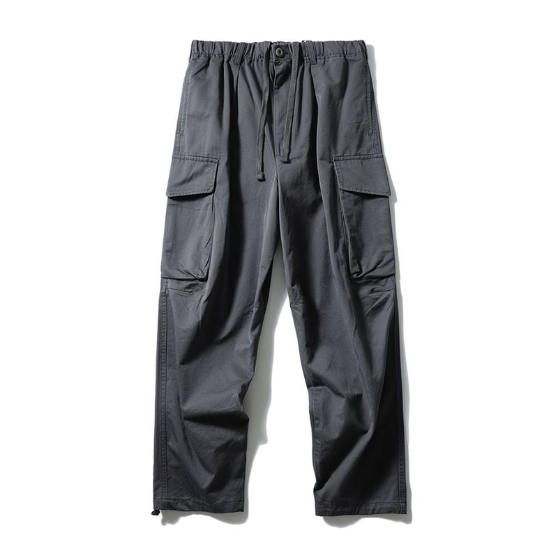 American-Style Pure Cotton Loose Work Pants for Men, Autumn and Winter Straight Thickened Multi-Pocket Pants, Export Men's Casual Long Pants