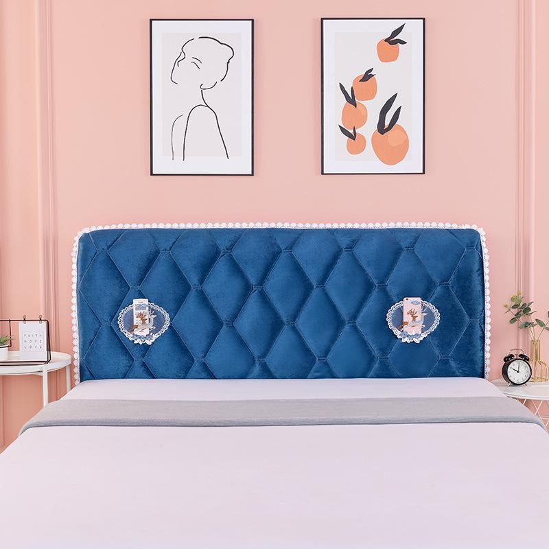 Modern Minimalist New Solid Color Padded Headboard Cover Four Season Universal Elastic Bed Protective Cover Dust Cover Backrest
