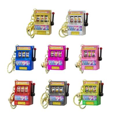 Portachiavi Fascino Slot Machine Frutta Retro con Quadrante Rotante e Decorazione Campanella per Giochi Interattivi per Feste in Casa
