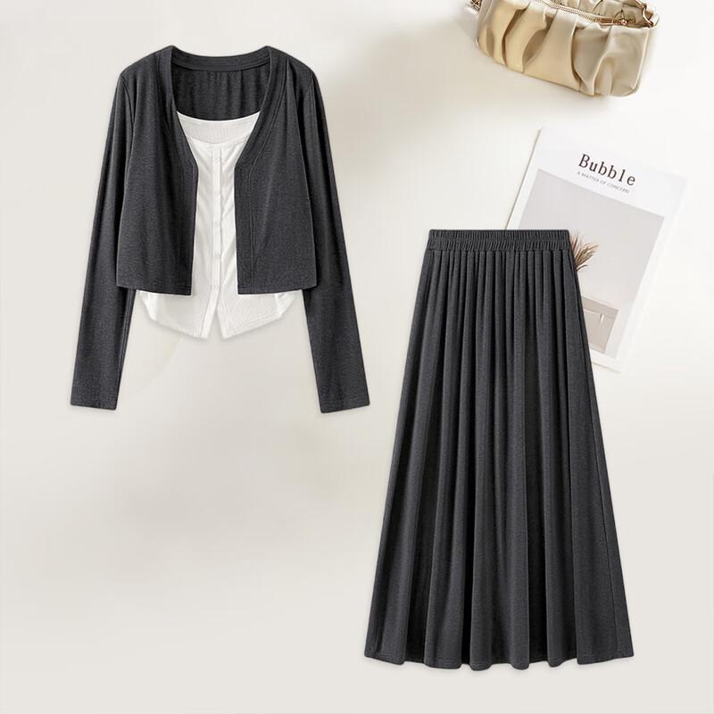 Женский трикотажный повседневный костюм-тройка M