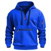 New Men's Sweatshirt Autumn and Winter Fleece Sweatshirt Loose Large Size Zipper Hoodie