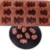 CCmax Premium Silicone Anti-Stick Chocolate Molds - 12 Pack for Homemade Chocolates, Candies, Jelly or Ice Cubes, Robot Shape