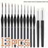 6-Piece Art Brush Set for Acrylic, Oil, Watercolor & Pottery Painting