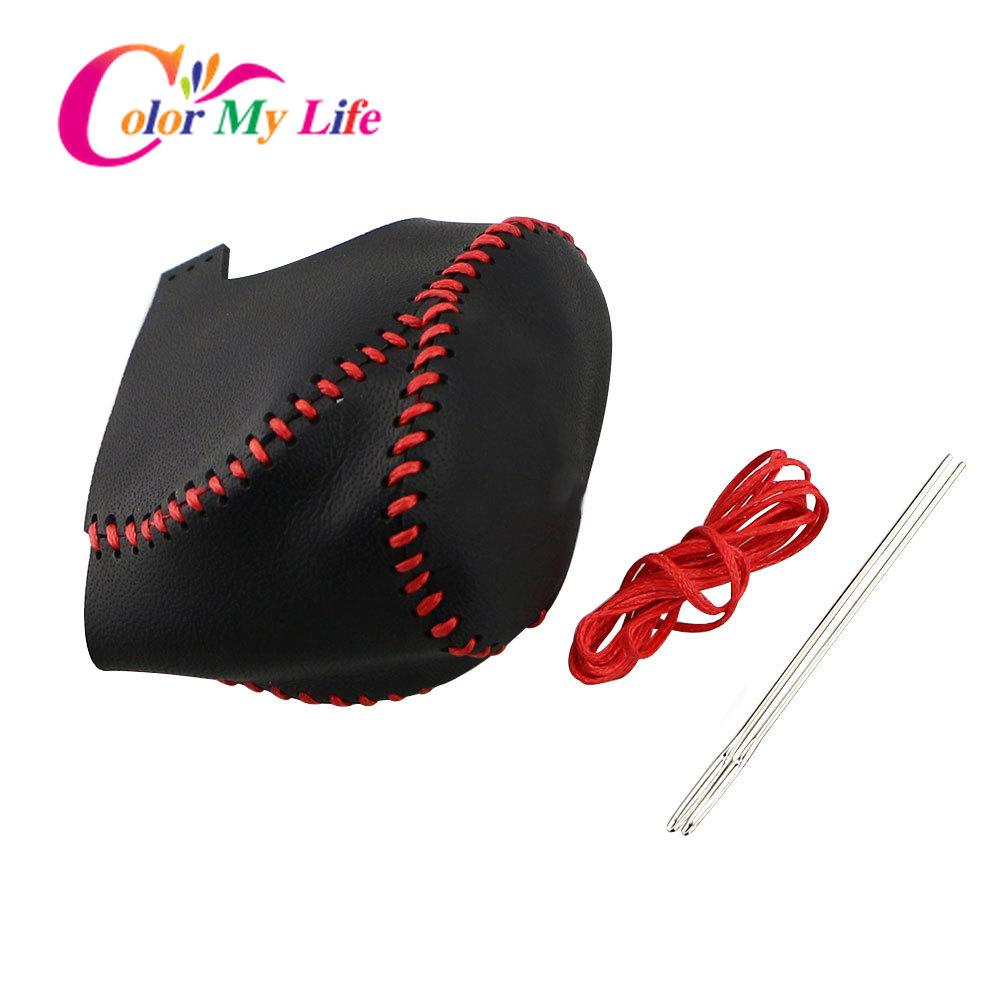 Leather Car Gear Head Shift Knob Cover Gear Shift Collars Fit for Toyota Chr C-HR C HR 2016 - 2023