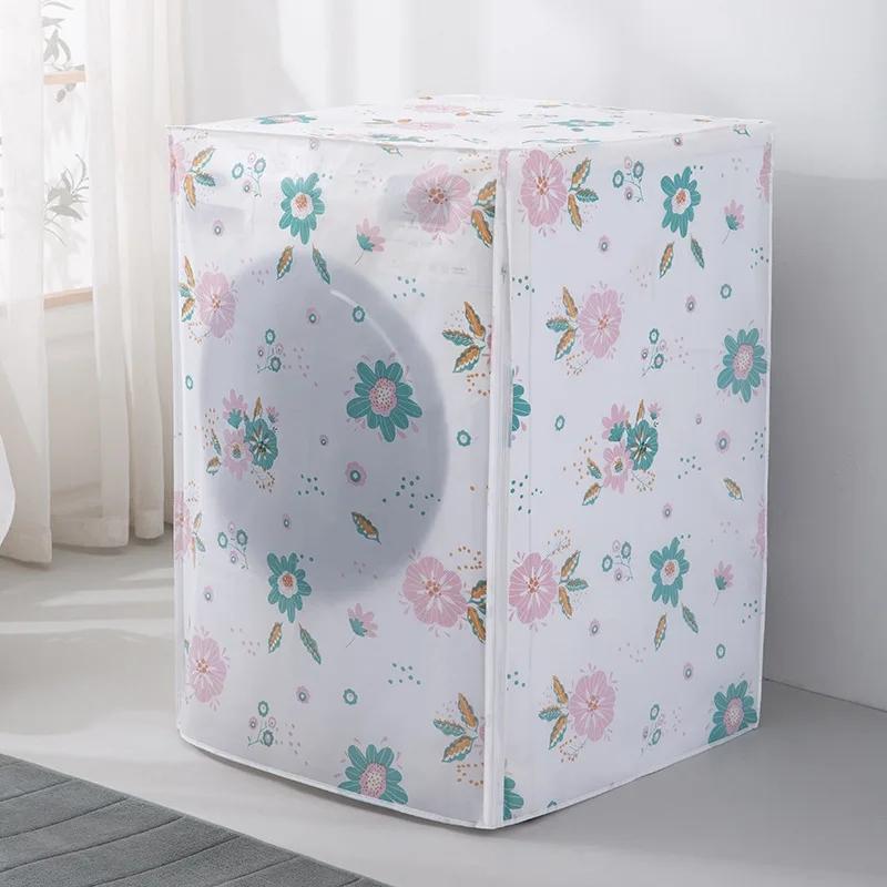 Drum Washing Machine Covers Cute Print Dust Cover For Drum Washer-dryer Waterproof PEVA Protection Cover Household New