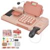 Casa de marcat jucărie voce electronică joc de simulare casier calculator copii educațional jucărie roz