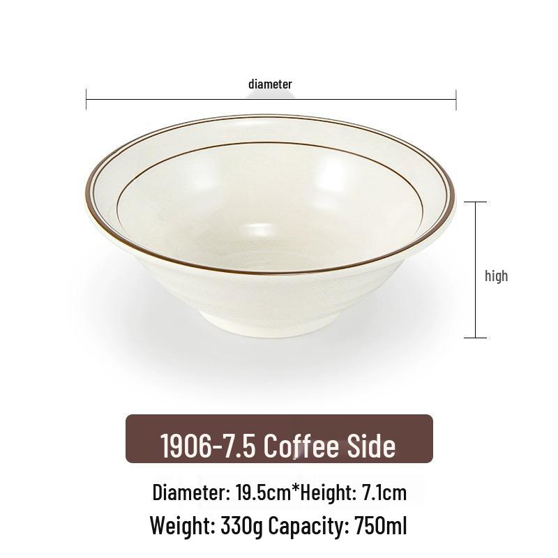 Pink Melamine Ramen Bowl - Creative Conical Hat Design, Imitation Porcelain, Large for Beef Noodle Soup and Mala Tang.