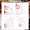 12 Pcs Flower Head Wire Loop Needle Threader, Practical Threading Tool for Sewing, Knitting, Cross Stitch and DIY Handcraft Projects