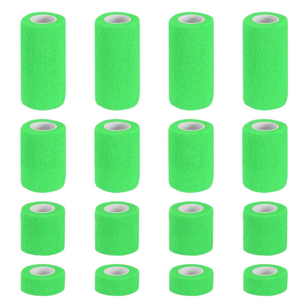 PATIKIL Bandage 16 5 Elastic Wrap Stretchable for Athletic and Outdoor Bright Green 1"/2"/3"/4" Self-Adhesive Wraps, Count, Yards, Self-Breathable