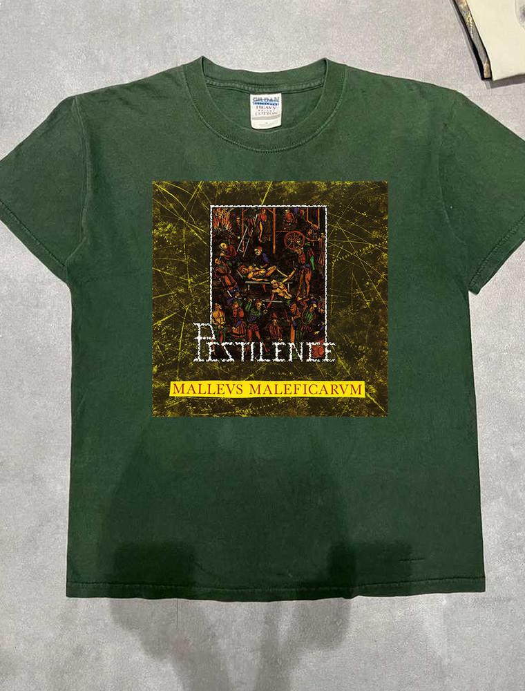 Pestilence Malleus Maleficarum Альбом Футболка Полный Размер S-5XL TT1270 Унисекс Футболка M
