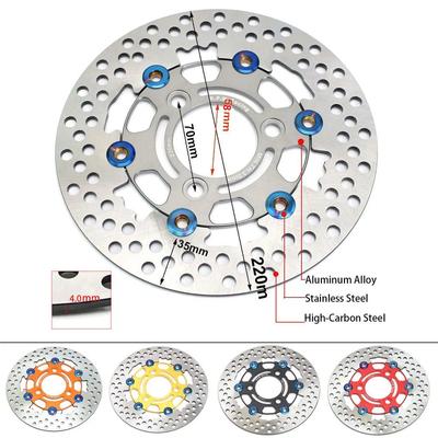 Universal 220mm Motorcycle Brake Disc Float Disk Rotor Brake Caliper 3 Hole Front Rear Wheel for Yamaha Scooters Niu Brake Disc