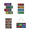 1/4Pcs Neon Light Effect Wall Decoration Wooden Game Theme Wall Art Sign Home Bedroom Gaming Room Cyberpunk Hanging Ornament