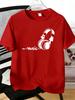 Unisexs Tee Stylish Headphone Music Word Art Print Cotton Short Sleeve Male Casual Streetwear Outdoor Daily Basic Fashion Wear Top
