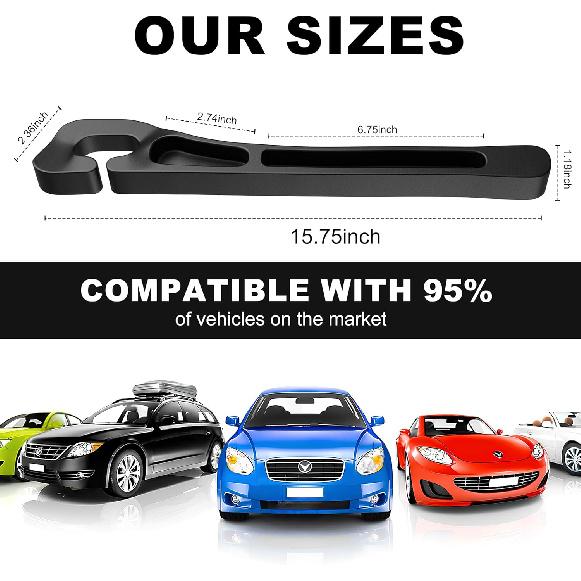 Car Seat Gap Filler 2 Pack,No Drop Seat Guard,Drop Seat Gap Fillers Between Seat and Console Stop Things from Dropping (Black)